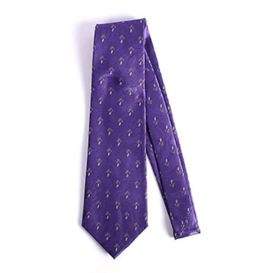 Picture of Tie Polyester Purple Silver Cross