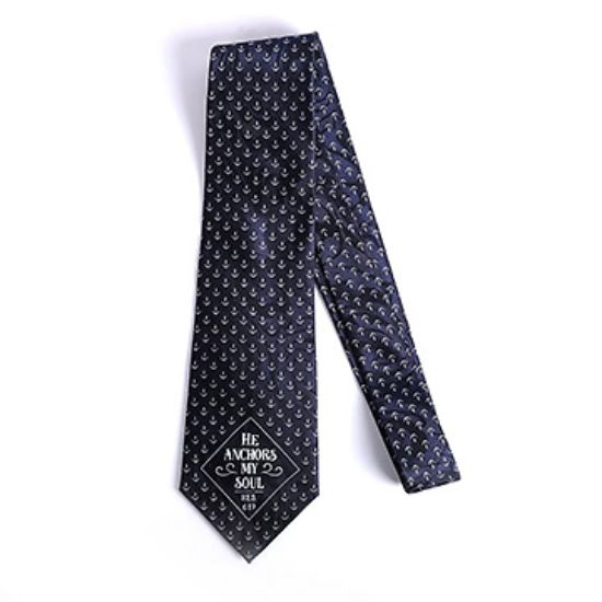 Picture of Tie Polyester He Anchors My Soul