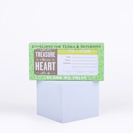 Picture of Offering Envelope Treasure Mt 6:21 100CT