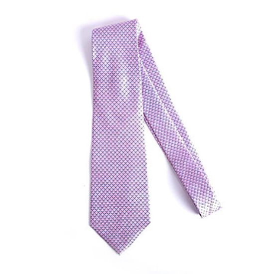 Picture of Tie Polyester Diamond Cross Pink