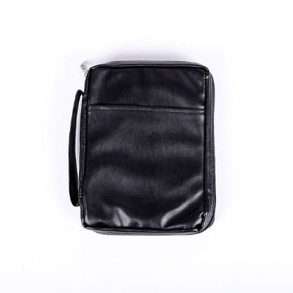 Picture of Bible Cover Imitation Leather Plain Blk 2X Large