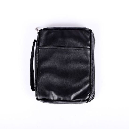 Picture of Bible Cover Imitation Leather Plain Blk 2X Large