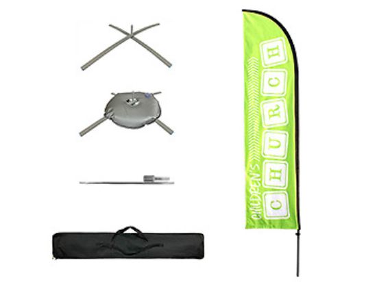 Picture of Flag Children's Church Green Pole Kit W Case