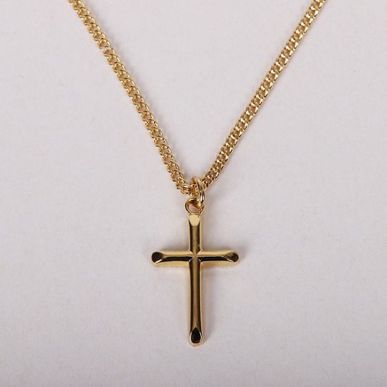 Picture of Necklace Cross Gold Over Sterling 18"