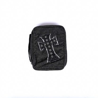 Picture of Bible Cover Cross W/ Grommet Black Medium