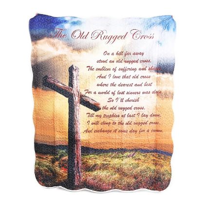 Picture of Quilted Throw Old Rugged Cross