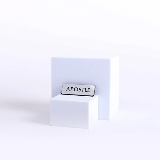 Picture of Badge Engraved Contemporary Apostle Silver Pin