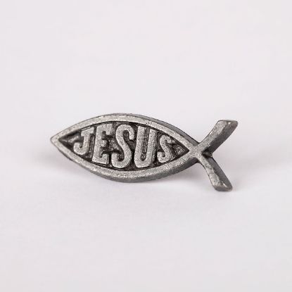 Picture of Lapel Pin Jesus/Fish Pewter PK6