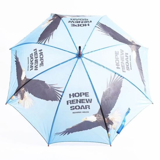 Picture of Umbrella Wooden Stick Hope-Renew-Soar Eagle