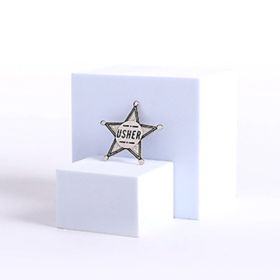 Picture of Badge Metal Usher Star Silvertone Magnet