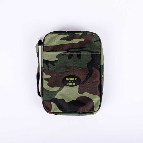 Picture of Bible Cover Canvas Army of God Camo Green Large