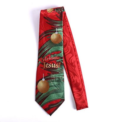 Picture of Tie Polyester Celebrate Jesus Red