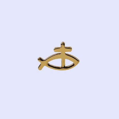 Picture of Lapel Pin Fish and Cross PK3