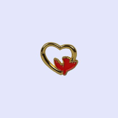 Picture of Lapel Pin Heart with Dove PK3