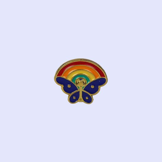 Picture of Lapel Pin Butterfly with Rainbow PK3