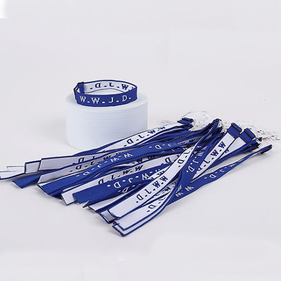 Picture of Bracelet Woven WWJD Royal Blue PK25