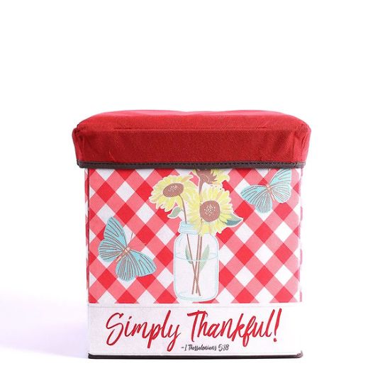 Picture of Collapsible Storage Box Simply Thankful