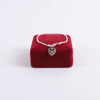 Picture of Bracelet Rope Dove in Heart Rhodium 7 1/2"