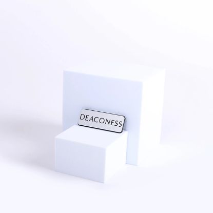 Picture of Badge Engraved Contemporary Deaconess Silver Pin