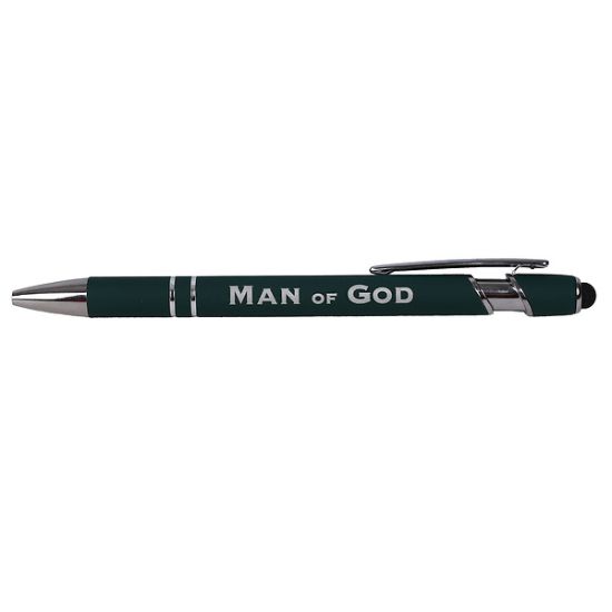 Picture of Gift Pen Soft Touch Man of God Green