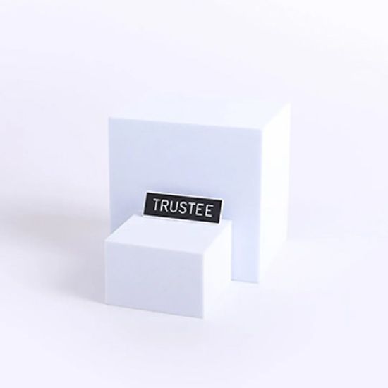 Picture of Badge Engraved Trustee Black Pin
