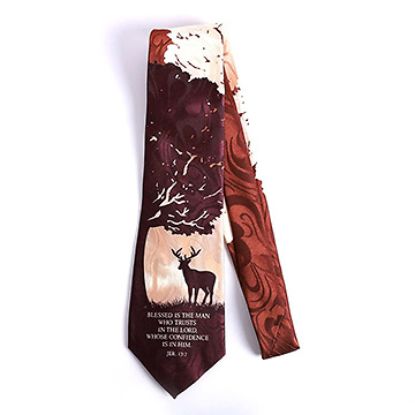 Picture of Tie Polyester Jer. 17:7 Deer