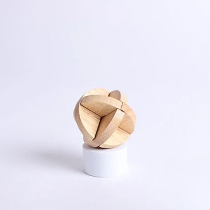 Picture of 3D Stumbling Block Wooden Puzzle Sphere