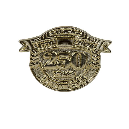 Picture of Lapel Pin USA 250 Year Gold PK6