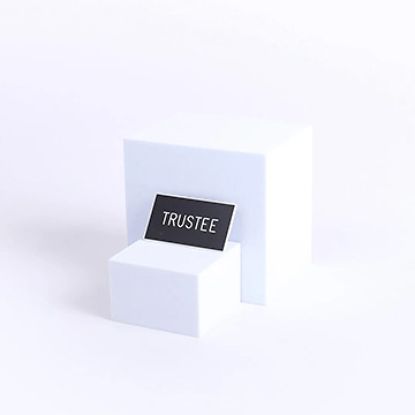 Picture of Badge Engraved Trustee Black Magnet