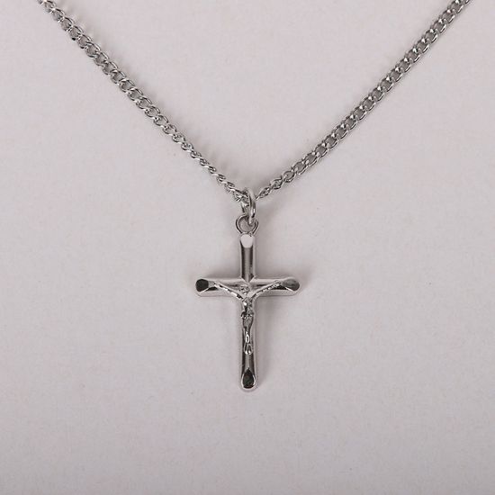 Picture of Necklace Crucifix Sterling 18"