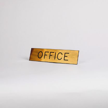 Picture of Sign Engraved Office Adhesive Back Gold