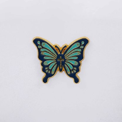Picture of Pin Enamel Butterfly Cross PK3