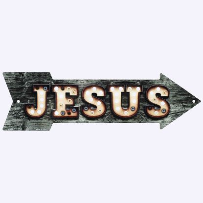 Picture of Arrow Sign Metal Jesus Bulb Letters