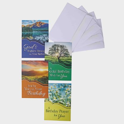 Picture of Boxed Cards Birthday Brightest Blessings 12CT