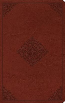 Picture of ESV Large Print Value Thinline Bible, Red Letter (Trutone, Tan, Ornament Design)
