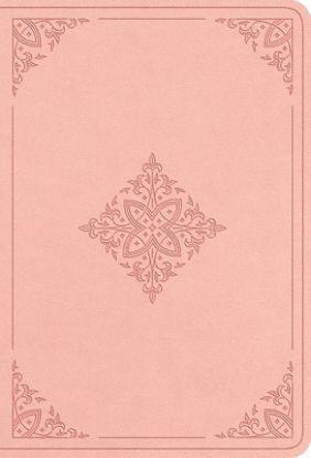 Picture of ESV Large Print Value Compact Bible, Red Letter (Trutone, Blush Rose, Fleur-De-Lis Design)