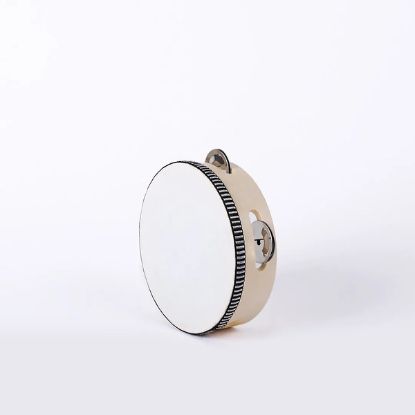 Picture of Wood Single Row Tambourine with Head - 6"