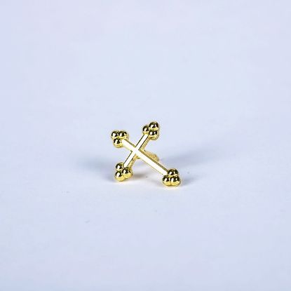 Picture of Lapel Pin Cross Budded Goldtone