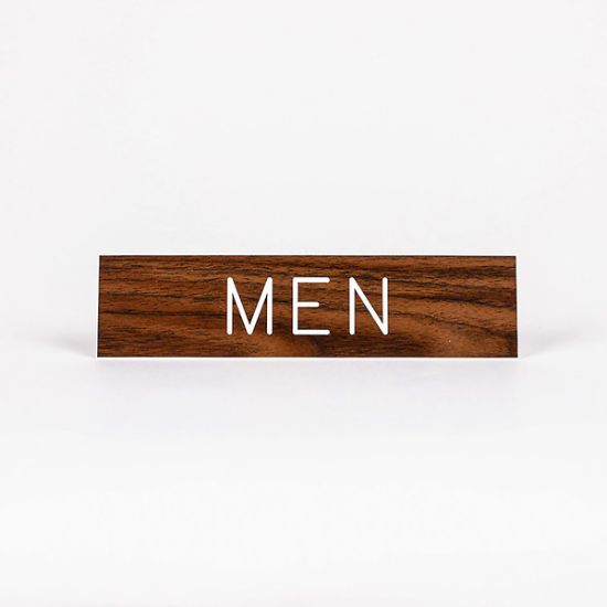 Picture of Men Formica Sign 2x8 with Adhesive Back