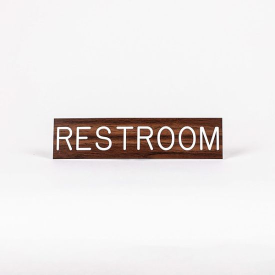 Picture of Restroom Formica Sign 2x8 with Adhesive Back