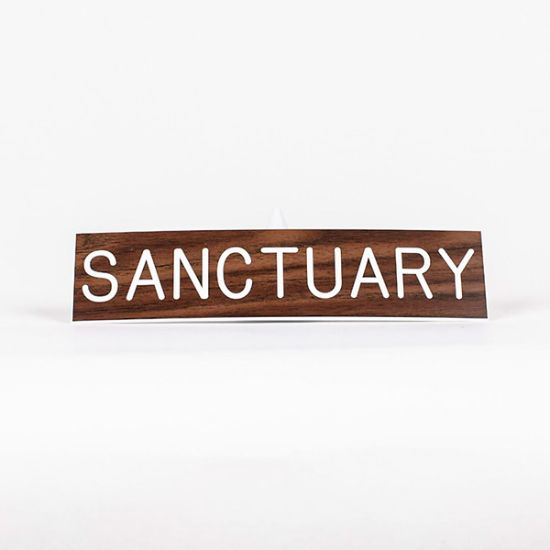 Picture of Sanctuary Formica Sign 2x8 with Adhesive Back