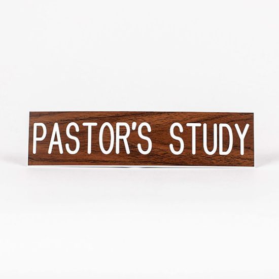 Picture of Pastor's Study Formica Sign