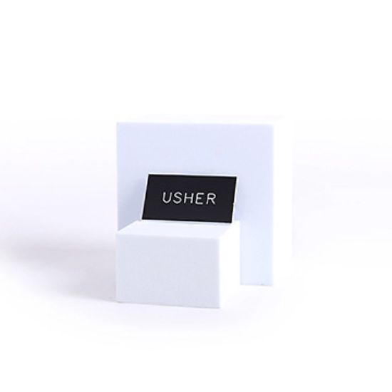 Picture of Black and White Usher Magnetic Badge