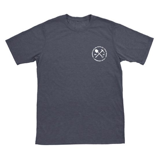 Picture of Vacation Bible School VBS 2021 Destination Dig Unearthing the Truth About Jesus Blue Map T-shirt - Adult Medium