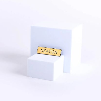 Picture of Gold and Black Deacon Pin-On Badge
