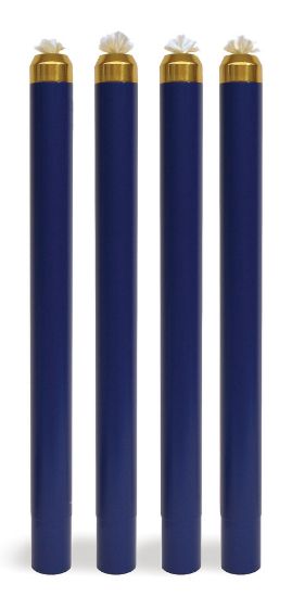 Picture of Artistic ART 542 Liquid Wax Disposable Canister Advent Candle Set - 4 Blue