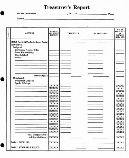 Picture of Treasurer's Report - Downloadable PDF
