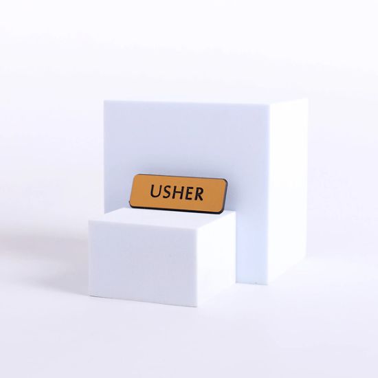Picture of Contemporary Engraved Gold Usher Badge