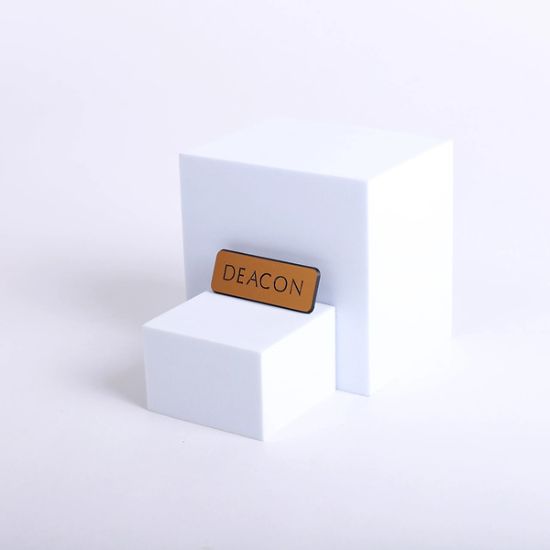 Picture of Contemporary Engraved Gold Deacon Pin