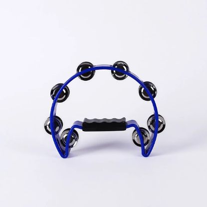 Picture of Half Moon Double Row Tambourine - Blue